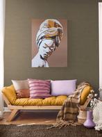 unieke Pop Art schilderij van een abstract Afrikaanse vrouw, Antiek en Kunst, Kunst | Schilderijen | Modern, Ophalen of Verzenden