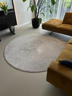 Fraai vloerkleed beige 200cm rond, goede staat, synthetisch, Ophalen, Wit, 200 cm of meer, Zo goed als nieuw