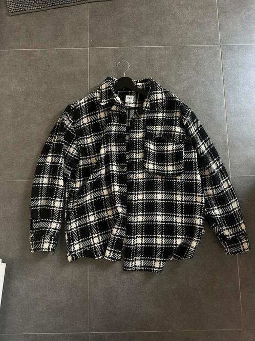 Overshirt overhemd geruit motief Zara size XL, Kleding | Heren, Overhemden, Zo goed als nieuw, Halswijdte 43/44 (XL), Ophalen of Verzenden