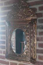 Antiek Borstelkastje met Spiegel, Ophalen of Verzenden, Rechthoekig, Minder dan 50 cm, Minder dan 100 cm