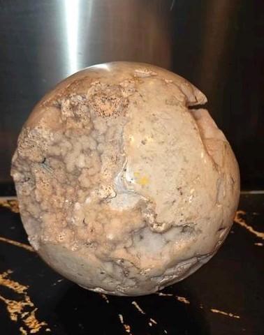 Grote Amethist Bol met Kristalstructuur - 12cm, 2.2kg, Verzamelen, Mineralen en Fossielen, Mineraal, Ophalen of Verzenden