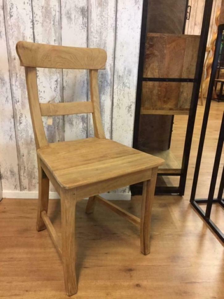 Stoel Teakhout, tijdloos model, + aanwezig in kindermaat !, Huis en Inrichting, Stoelen, Nieuw, Eén, Hout, Stof, Ophalen of Verzenden