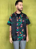 Vintage hawaii overhemd / shirt / print / extra large / XL, Gedragen, Halswijdte 43/44 (XL), Ophalen of Verzenden, Vintage