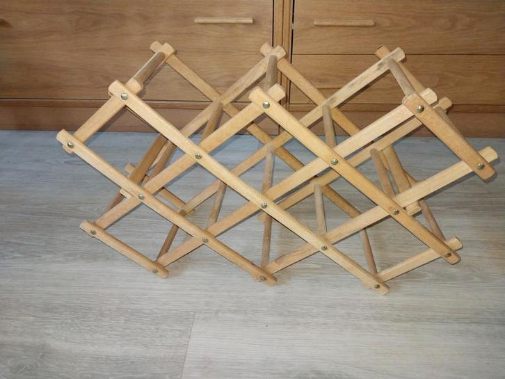 Houten Wijnrek - 10 Flessen, Huis en Inrichting, Woonaccessoires | Wijnrekken, Gebruikt, Minder dan 50 cm, Hout, 5 tot 15 flessen
