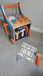 Janod houten loopwagen (gereedschap), Ophalen, Gebruikt