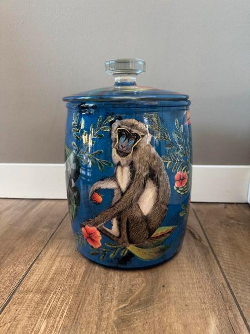 Handgemaakte Glazen Pot - Tropical jungle, Huis en Inrichting, Woonaccessoires | Overige, Nieuw, Ophalen of Verzenden