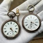 Zilveren zakhorloges, Antiek en Kunst, Antiek | Klokken, Ophalen of Verzenden