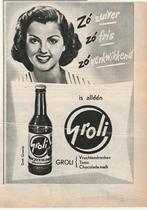 Retro reclame 1954 Groli frisdrank zo verfrissend en zuiver, Verzenden, Overige typen