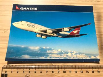Boeing 747 Vliegtuig VH-OJH Qantas Ansichtkaart Luchtvaart  beschikbaar voor biedingen