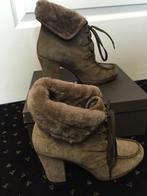 Julie Dee nieuwe bruine suede veter laarsjes met bont mt 39, Bruin, Verzenden, Lage of Enkellaarzen, Nieuw