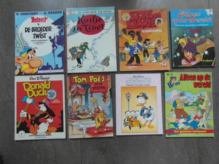 stripboeken 8 stuks Kuifje, Asterix,Sjors en Jimmie etc., Boeken, Stripboeken, Gelezen, Meerdere stripboeken, Ophalen of Verzenden