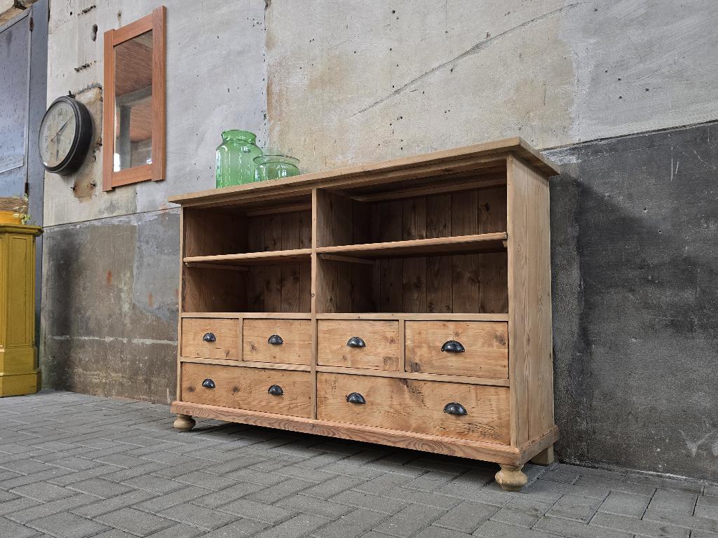 Vintage Houten Kast - Dressoir | Audiomeubel & Platenkast, Met plank(en), Gebruikt, 150 tot 200 cm, Ophalen of Verzenden