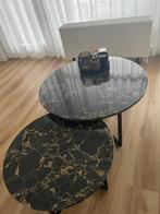 MARMEREN SALONTAFEL+EETTAFEL TE KOOP!, Ophalen, Rond, 50 tot 100 cm, Zo goed als nieuw