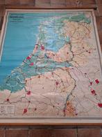 Oude Schoolkaart Nederland - Groot Formaat, Ophalen, Aardrijkskunde