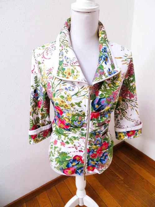 Q13 JOSEPH RIBKOFF stretch jasje wit blauw groen maat 38, Kleding | Dames, Jasjes, Kostuums en Pakken, Zo goed als nieuw, Jasje