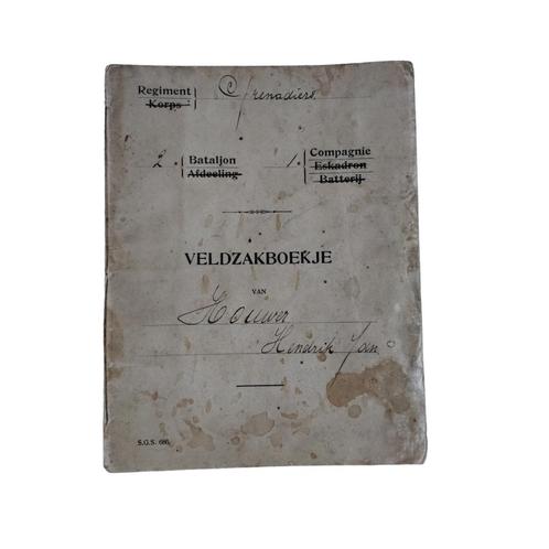 Pre-WWII Nederlands Veldzakboekje, Verzamelen, Militaria | Tweede Wereldoorlog, Landmacht, Embleem of Badge, Nederland, Ophalen of Verzenden