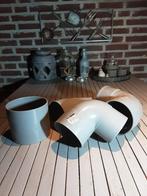 Pvc hulpstukken grote maat, hwa, afvoer, pvc montage,leiding, Bochten, Pvc, Ophalen of Verzenden, Zo goed als nieuw