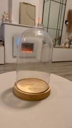 Glazen Stolp met Houten Onderzetter, Ophalen of Verzenden, Zo goed als nieuw