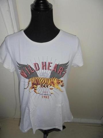 Ecru shirt met tijgerprint merk Twoday maat L beschikbaar voor biedingen