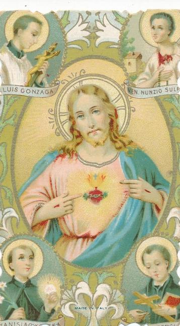 9 Mooie oude prentjes 2 Christus + 7 mannelijke Heiligen beschikbaar voor biedingen