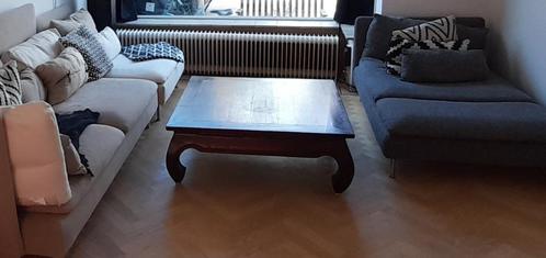 Salontafel, massief hout 1x1m, Huis en Inrichting, Tafels | Salontafels, Nieuw, Minder dan 50 cm, 50 tot 100 cm, 100 tot 150 cm