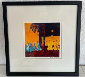 Zeefdruk Marjolijn van Ginkel, EA, 43 x 43 x 3 cm, kleurrijk beschikbaar voor biedingen