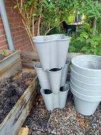 Bloemen /planten bak 3 delig, Tuin en Terras, Bloembakken en Plantenbakken, Ophalen, Kunststof, Minder dan 60 cm, Rond