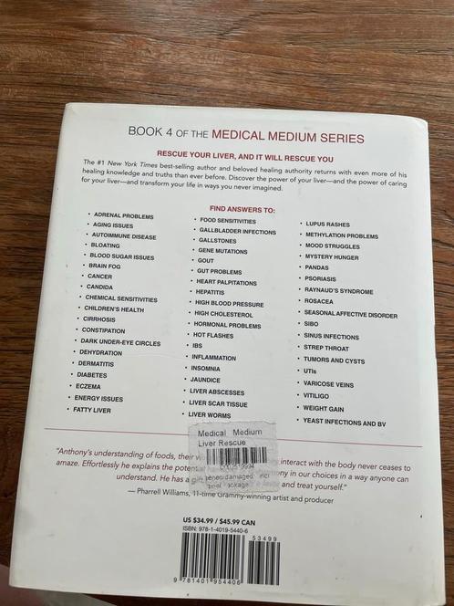 Medical Medium Liver Rescue - Anthony William, Boeken, Gezondheid, Dieet en Voeding, Zo goed als nieuw, Dieet en Voeding, Ophalen of Verzenden