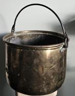 Antieke koperen haardhout emmer, Ophalen of Verzenden