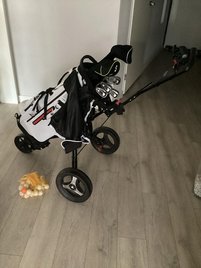 Linkshandige dames Golfset met Tas, Trolley en Ballen, Ophalen, Gebruikt, Set, Overige merken