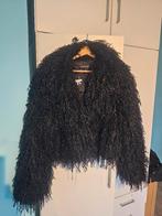 Black cropped faux fur jacket by EMO Collection, Maat 38/40 (M), Zwart, Nieuw, Ophalen of Verzenden