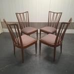 Vintage PATIJN 4 st. eetkamerstoelen spijlenstoelen stoelen, Huis en Inrichting, Ophalen, Gebruikt, Overige kleuren, Vier