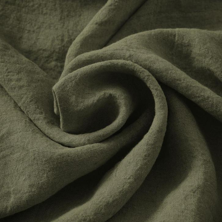 100% linnen hoeslaken 160x200 Khaki, Huis en Inrichting, Slaapkamer | Beddengoed, Nieuw, Hoeslaken of Sloop, Tweepersoons, Groen