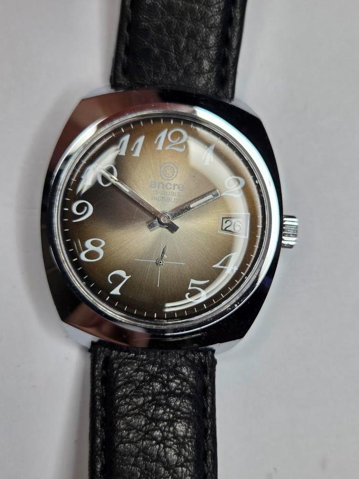 Ancre - Vintage mechanisch horloge, net onderhouden, Sieraden, Tassen en Uiterlijk, Overige Accessoires, Gebruikt, Ophalen of Verzenden