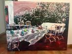 Schilderij Spaanse sferen 140x110, Antiek en Kunst, Ophalen