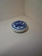 Vintage Chinese Blauw-Wit Porseleinen Inkt- of Zegeldoosje, Ophalen of Verzenden
