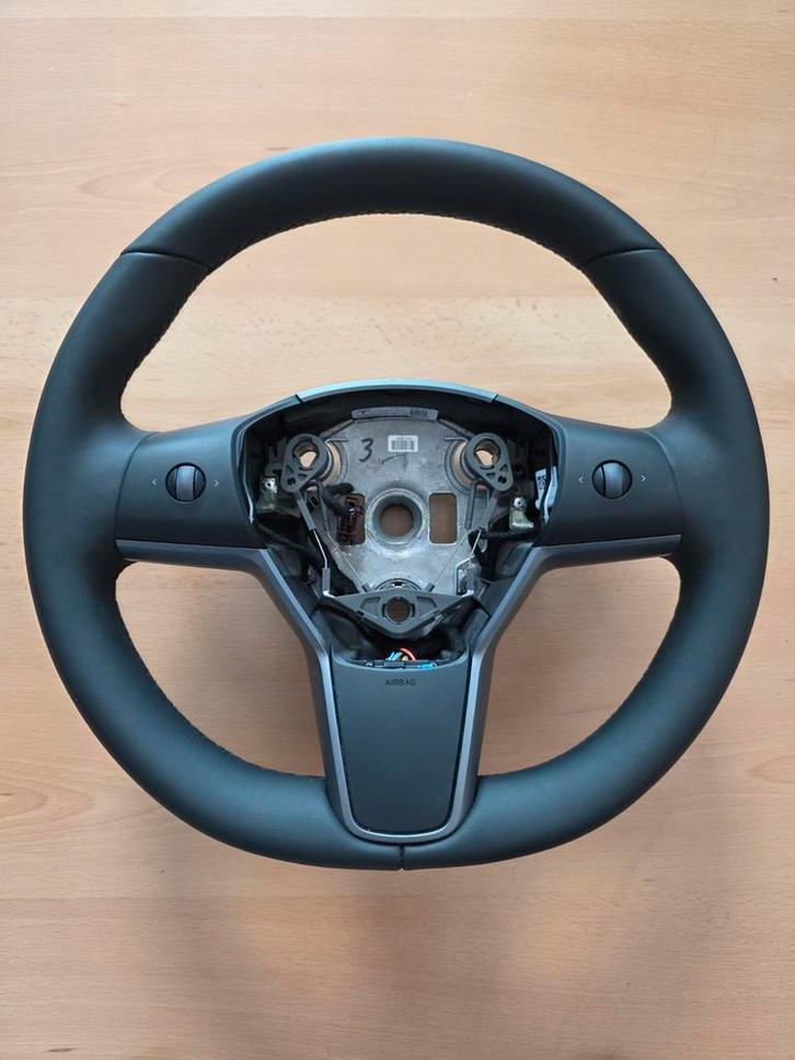 Inruil tesla model 3 stuur stuurwiel echt mat nappa leder, Auto-onderdelen, Besturing, Nieuw, Ophalen of Verzenden
