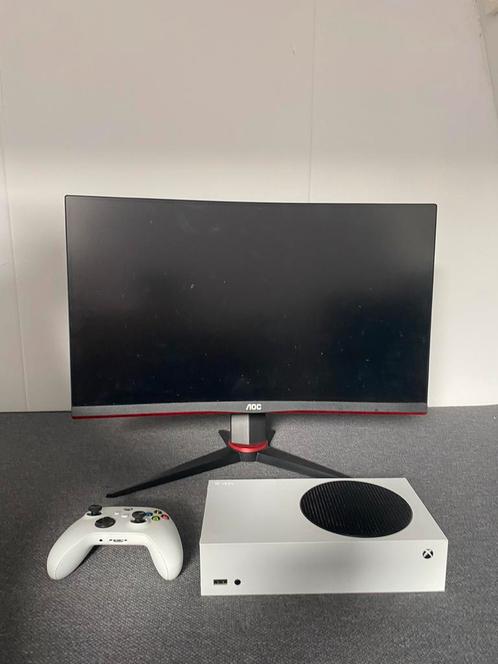 Xbox Series S + AOC Gaming Monitor 165Hz, Spelcomputers en Games, Spelcomputers | Xbox Series X en S, Zo goed als nieuw, Ophalen