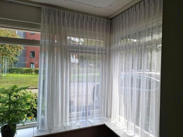 Mooie vitrages offwhite (9 stuks), Huis en Inrichting, Stoffering | Gordijnen en Lamellen, Gebruikt, Ophalen