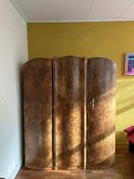 Vintage mahonie kledingkast, Gebruikt, 100 tot 150 cm, Glas, Antiek mahonie