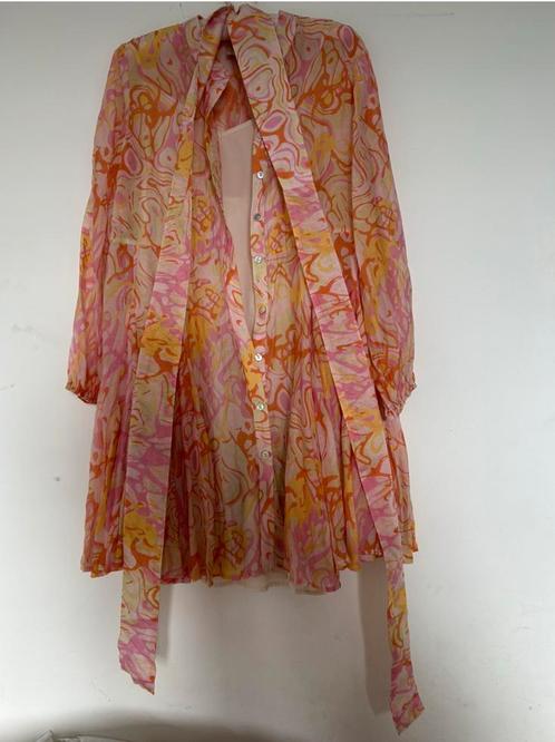 Choklate Paris zijd & tencel M, Kleding | Dames, Jurken, Zo goed als nieuw, Maat 38/40 (M), Overige kleuren, Boven de knie, Ophalen