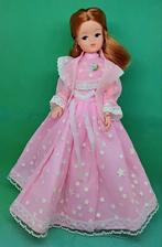Vintage Barbie Sindy/Fleur Jurk Roze Sterren, Verzamelen, Poppen, Verzenden, Gebruikt, Kleertjes