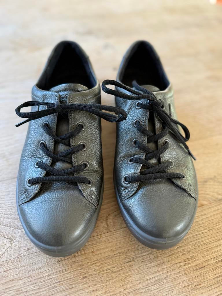 Ecco Soft 2.0 Leren GTX Sneakers - Maat 40, Ophalen of Verzenden, Groen, Sneakers of Gympen, Zo goed als nieuw