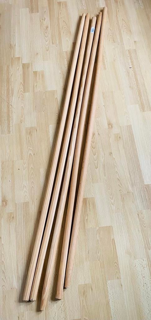 Houten stelen 1.70 meter lang, Doe-het-zelf en Verbouw, Hout en Planken, Ophalen, 25 tot 50 mm, Overige typen, Zo goed als nieuw