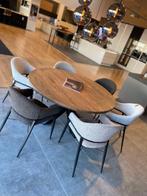 Ronde Eiken Eettafel, Nieuw, Vijf personen of meer, 100 tot 150 cm, 100 tot 150 cm