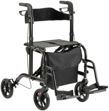Rollator Duo Deluxe - Opvouwbare Rollator en rolstoel in één