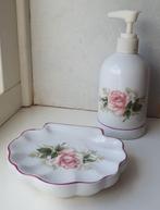 Badkamer set zeeppompje en schaaltje, Verzenden, Zo goed als nieuw, Wit