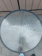 Glazen tafel rond - 60cm, Ophalen, Gebruikt, 50 tot 100 cm, Rond