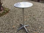 Metalen sta tafel, blad is 60 centimeter rond., Huis en Inrichting, Tafels | Statafels, Ophalen, Zo goed als nieuw