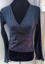 top,croptop,Vero Moda,maat 38/40,feest,zwart,mesh,chic,shirt, Maat 38/40 (M), Verzenden, Vero Moda, Zwart